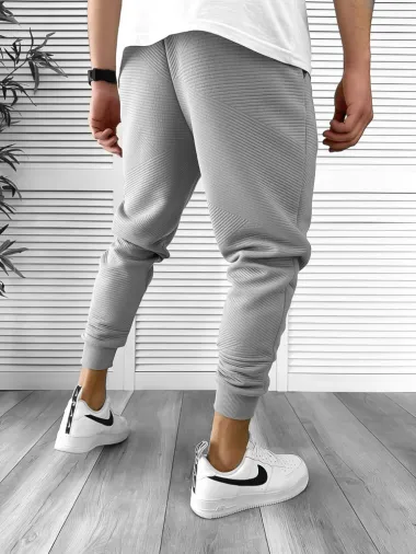 Pantaloni de trening gri conici k041 D3-5.2